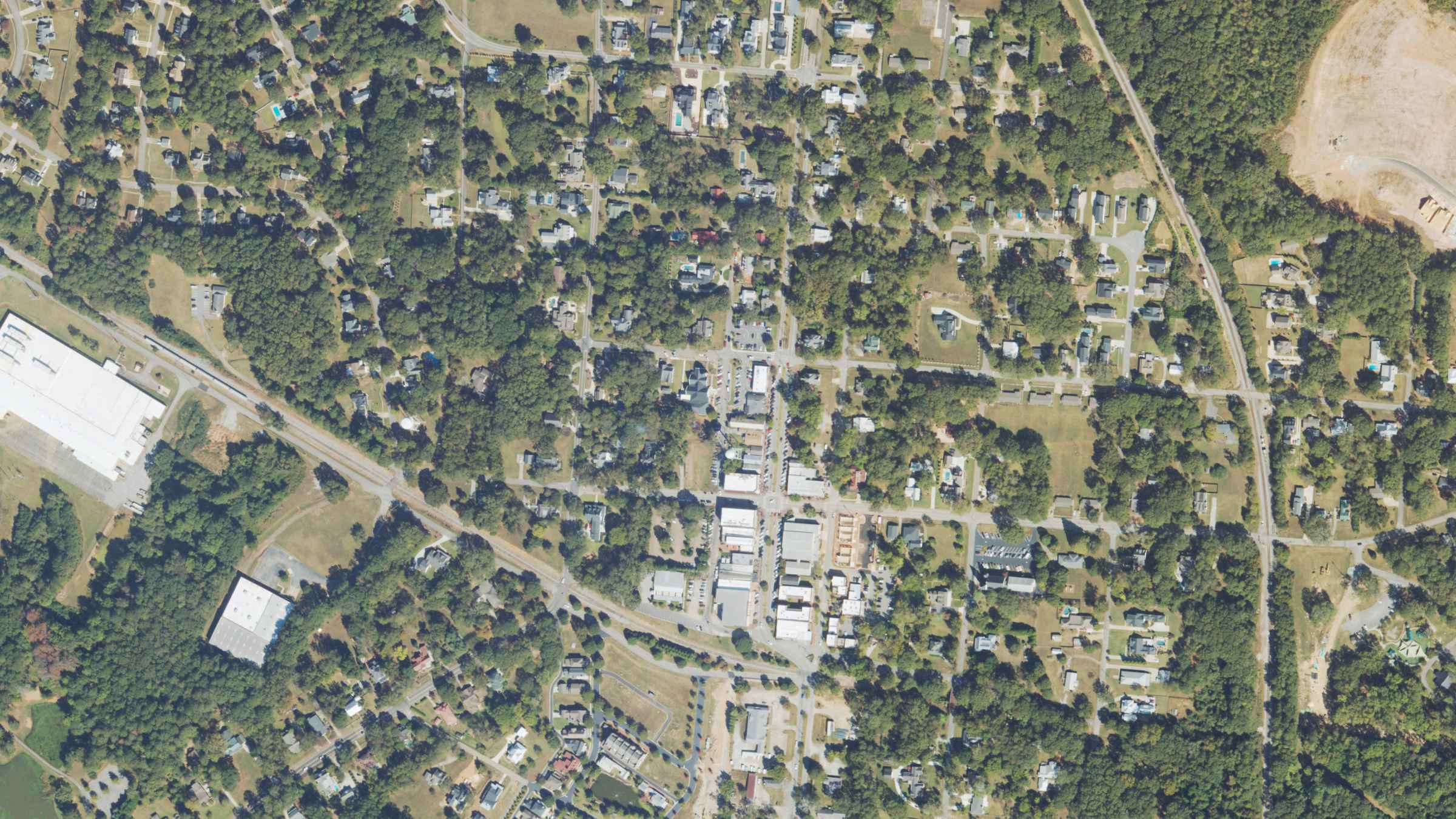 Aerial view of Main Street, Senoia