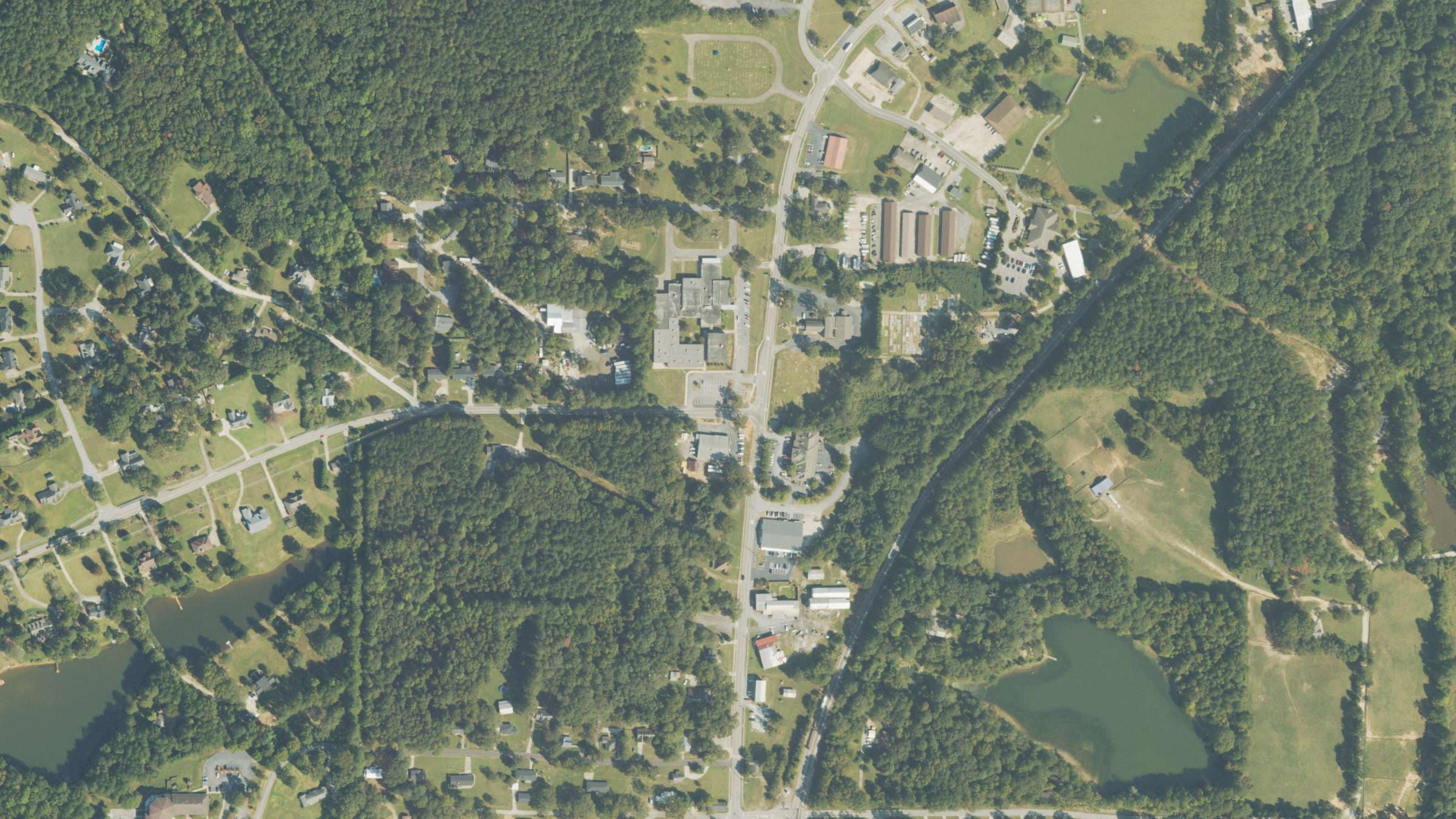 Aerial view of the town center on Senoia Road, Tyrone